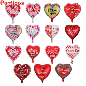 10stk/masse 18inch hjerte balloner bryllup Valentine ' s Dage, jeg elsker dig folie af Aluminium helium globos bryllup dekoration globos