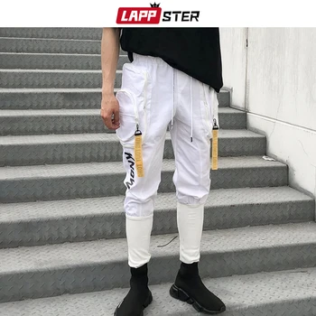 LAPPSTER Mænd Tynde Joggingbukser 2020 Herre Japansk Streetwear Hiphop Harem Bukser Lommer Baggy Joggere Bukser, Sorte Bukser