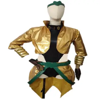 2019 Tilpasset JoJo ' s Bizarre Adventure film Dio Brando Cosplay Kostume gul guld kostume Kvindelige Version