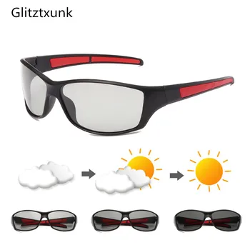 Glitztxunk Nye Polariserede Solbriller Mænd Kvinder Brand Sports Fotokromisk Sol Briller Mandlige Kørsel Shades Brillerne UV400 Oculos