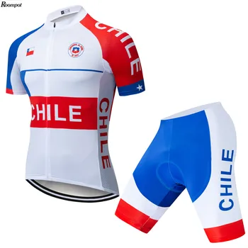 Landsholdet CHILE Mænd Cykling Jersey Ciclismo Ropa Bike Jersey Sat Bycicle Tøj Korte Ærmer Ciclismo Maillot Sportstøj