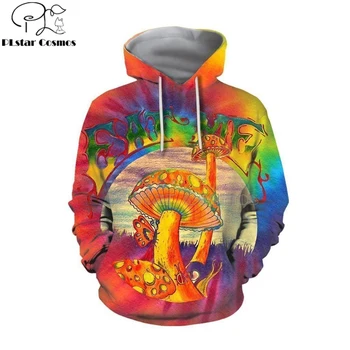 Hamp Ukrudt royal Hippie Mandala Trippy Abstrakte Psykedelisk 3d-hoodies/Sweatshirt Vinter Efterår Lange ærmer streetwear-1