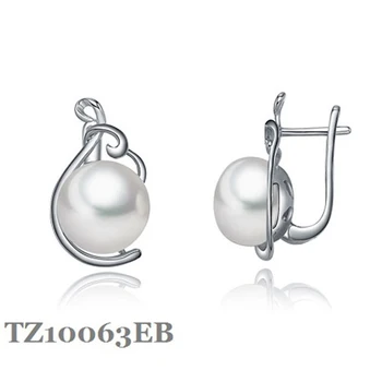Sinya naturlige ferskvands perler hoop øreringe engelsk lås øreringe til kvinder, Mor, i 925 sterling sølv mode design-hot !!!