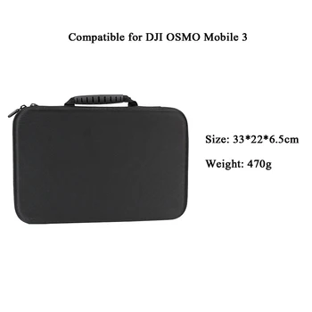 Rejse-Hårdt etui-Kompatible DJI OSMO Mobil 3 Beskyttende Taske til Opbevaring Osmo Greb Stativ/forlængelsesstang