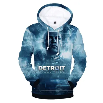 Hot Spil Detroit Blive Menneskelige 3D-Hættetrøjer Sweatshirts Mand Kvinde KARA Ensartet Hat Hættetrøjer Print Mode Tøj, Cool Frakker