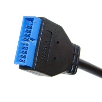 Lang Front Panel USB-3.1 Adapter Kabel Overføre Tilbehør Konvertere 20cm Black Extension Type-E-20 Pin-kode Til Bundkort