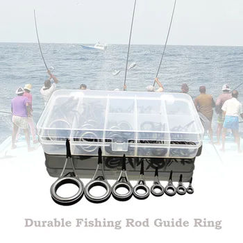 Fiskestang Guide Tip 75pcs Guide Ring Øje Keramik Rustfrit Stål Guide Øjne Plus Boxed Sæt Wire Loop fiskestang Tilbehør