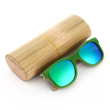 EZREAL Brand Designer træ Solbriller Nye mænd Polariseret Blå Skateboard Træ solbriller med Original Kasse, Retro Vintage Brillerne