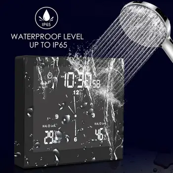 Digital Badeværelse Ure Termometer Hygrometer Lcd-Sugekop Vandtæt Brusebad Ure Temperatur Luftfugtighed Meter Ur