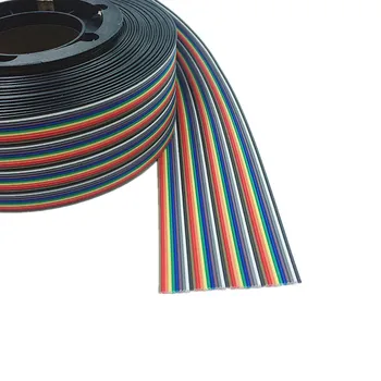 5M 10M 40 pin Fladskærms Farve Rainbow Bånd IDC Kabel-Wire Kabel-Regnbuen