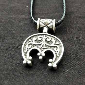 Slavisk Lunula Symbol Crescent Moon Halskæde Vedhæng Nordisk Viking Jwelry For Kvinder
