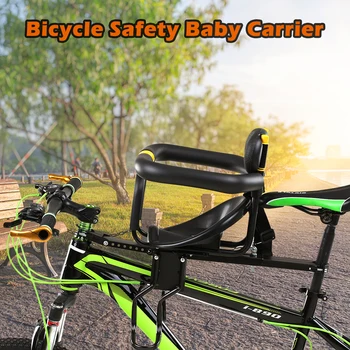 Sikkerhed Barn cykelstol Cykel Foran Baby Sæde Børn Sadel med Pedalerne Støtte Tilbage Resten til MTB Cykel Cykel