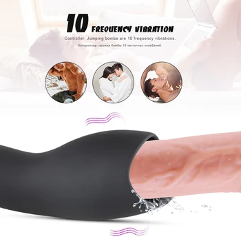 Mandlige masturbator 10 speed vibrationer glans cup stimulator silikone massageapparat penis vibrator erotisk sex legetøj til mænd