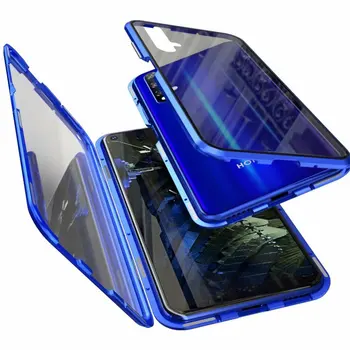 Capa fundas Aluminium Kofanger foran bageste Glas Cover Luksus Telefonen Tilfældet For Huawei Honor 20 Kofanger beskyttende telefonen sag