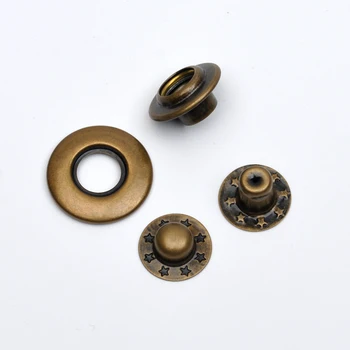 DIY 50sets/masse 20mm 4 del messing metal-knappen boble snap-knap Italien tryklåse gratis forsendelse sort/nickle/Bronze FP-029