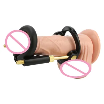 Sex legetøj penis ring-silicone vibrator legetøj for voksne Penis Extender Hybrid Skyder Båre Justerbar Længde på Stængerne H4