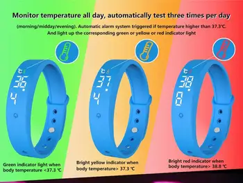 Nye V9 Smart Armbånd Med Kroppens Temperatur Overvågning Præcis Display Smart Band Vibrationer påmindelse Smart Ur Smart Armbånd