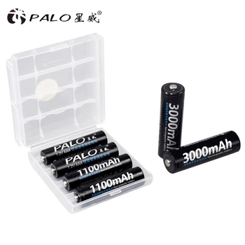 PALO 8stk 1,2 V AA Ni-MH genopladeligt batteri 3000mAh+4stk 1100mAh 1,2 V AAA-Batteri genopladelige batterier til legetøj magt
