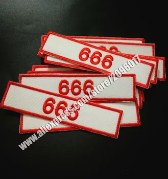 666 Pletter af broderet Jern På Biker Patch til Motorcykel Jakke Militære Hells PATCHES,VEST PATCHES badges, Klistermærker