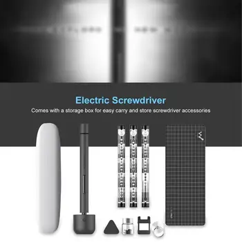 WOWSTICK 1F+ Mini Elektrisk Skruetrækker Genopladelige Akku Skrue Driver Kit Med LED-Lys, Lithium Batteri