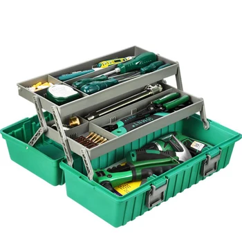 430X170X190mm ABS værktøjskuffert værktøjskasse i slagfast folde vandtæt udstyr kamera sagen rejser fiskeri repair tool box