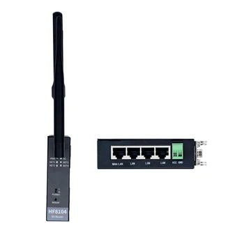 RJ45 4G Router Ethernet WiFi til en Server Enhed HF8104 4G, 3G, GPRS-4-Port til Linux-System Industrielle Trådløse Router SMS VPN