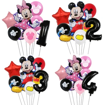 1 sæt Mickey, Minnie Mouse Helium Folie Balloner Kids Fødselsdag Dekoration Baby Brusebad 1st Fødselsdag 32 