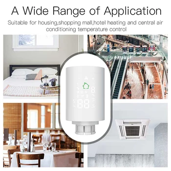 ZigBee3.0 Wifi Smart Radiator Aktuator Termostatisk Radiator Temperatur Controller App Tuya stemmestyring via Alexa Google Startside