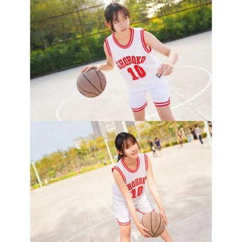 Shohoku Skolens Basketball Hold Sakuragi Hanamichi Jersey Toppe Shirt Sport Bære Uniform Animationsfilm SLAM Jersey Cosplay Kostume
