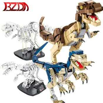 BZDA Jurassic Dinosaur Verden Tyrannosaurus Rex byggesten Velociraptor Dinosaur Park Model Mursten Legetøj Til Drengen Gave 906-Pc ' er