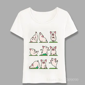 Labrador Retriever Yog Kunst T-Shirt Søde Kvinder t-shirt Sjov Hund Design Casual Toppe Hipster Tee Hip Hop T-Shirt Harajuku