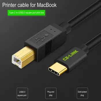 Type C Mandlig Stik Til USB 2.0 Type B Male Data Kabel Adapter Til Mobiltelefon&Printer&Harddisk