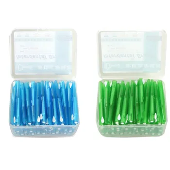 60 stk/pakke Push-Pull interdentalbørsten 0.6-1.5 mm Blød Slank Tandtråd, Tandbørste tandreguleringstråd Børste mundhygiejne Tandstikker