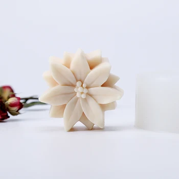 Lotus Blomst Silikone Sæbe Skimmel Mini Flower Aroma Gips Gips Mould DIY-Lys Harpiks Håndværk Værktøjer, Håndlavet Sæbe Forme