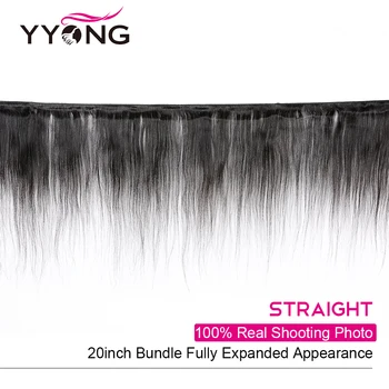 YYong Lige Hår Bundter Med 6x6 Lace Lukning Remy Brasilianske menneskehår Weave Bundter Med Lukning Hair Extension