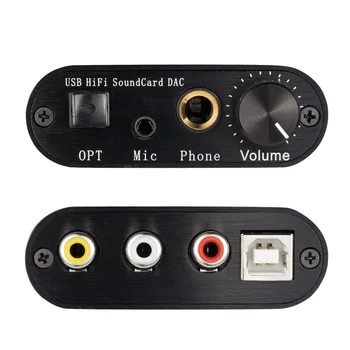 Nobsound Mini-HiFi Sound Card DAC TDA1387 8X USB-Audio Dekodning Hovedtelefon Forstærker DTS/AC3 Coaxial Optical Digital Output