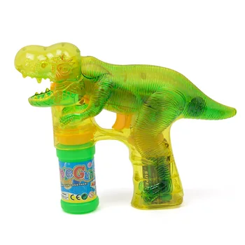 Dinosaur Boble Pistol Elektrisk Legetøj For Chirdren 2 Refill Med Blinkende LED-Lys & Musik