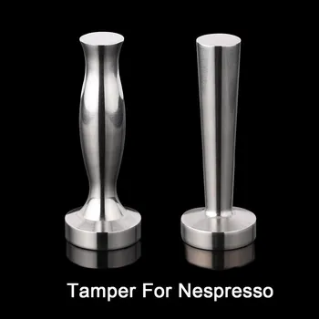 Nespresso Solidt Rustfrit Stål Fladskærms Forgyldt Base Og Manipulere For Espresso DIY-Manual Coffee Bean Mill Tryk på kaffekværn 1PC