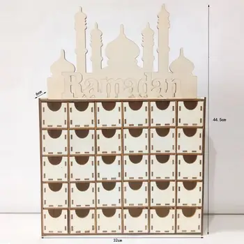 Træ Eid Mubarak Ramadan Julekalender Nedtælling Skuffe Muslimske Islamiske Slot