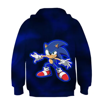 4T-14T Anime-Sonic The Hedgehog Hoodie Børn Sweatshirts 3D-Print Hættetrøjer Drenge Sweater Cosplay Kostume Buksetrold Piger Outfits