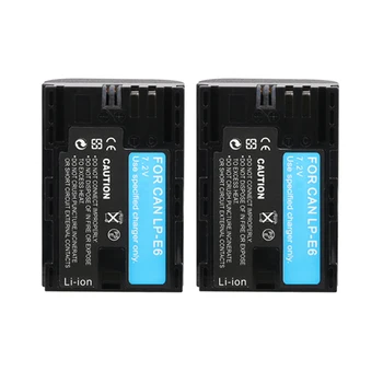 LP-E6 LP-E6 LPE6 Kamera Batteri + LCD-Dobbelt Oplader Til Canon 5D Mark II, III 7D 60D EOS 6D 70D 80D