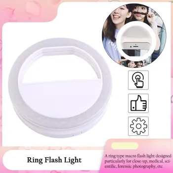 Selfie Ring-Flash Led Fyld Lys Selfie Flash Led Fyld Lys Ring til telefon Samsung S9 S8 Plus for Huawei Telefon Flash