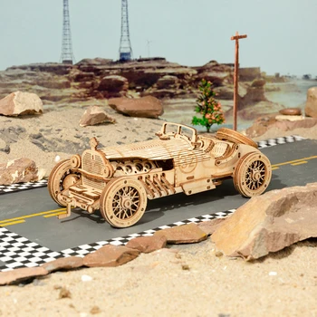 Toget Model 3D-Træ-Puslespil Toy Forsamling Lokomotiv Model Kits for Børn Fødselsdagsgave