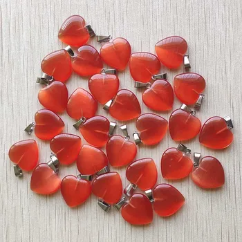 Nye smukke syntetisk katteøje sten røde hjerte form vedhæng 20mm for DIY smykker at gøre 24pcs/masse Engros-Hurtig levering