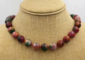 NYE 12mm flerfarvet naturlig facetslebet perle halskæde smykker 18 