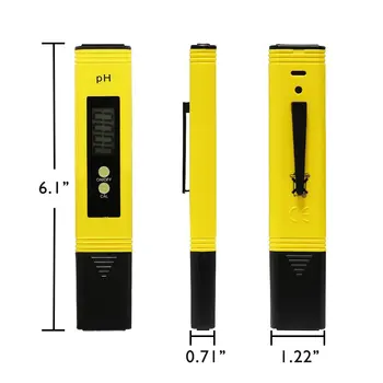 Protable Digitalt LCD-PH-Meter Lomme Pen Tester Aquarium Pool, Vand, Vin, Urin Automatisk Kalibrering Nøjagtighed 0.1