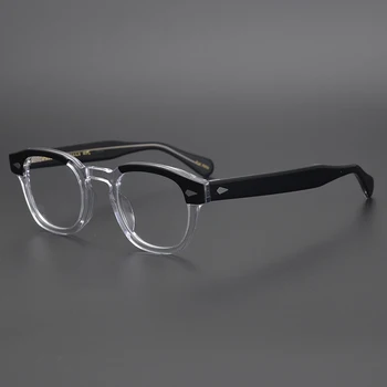 Klassiske Brand Design Square Acetat Briller Ramme Mænd Kvinder Retro Fritid Optisk Recept Briller Nærsynethed Briller