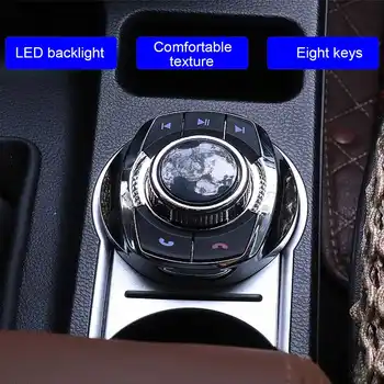 Universal Bil Trådløse Rat Kontrol Knappen Med LED Lys 8-Tasten For bilradioen, Android Navigation Afspiller