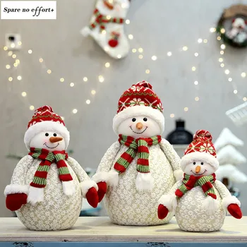 Søde Dukke Jul Dekoration Snefnug Serie Santa Claus Shopping Mall Scene, Dekoration Glædelig Jul Julepynt