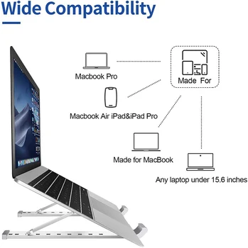Bærbar Tabletter Stå,Justerbar Holder til Bærbare Fjernsyn til Ipad, MacBook Air, Pro Lenovo HP Dell ASUS Mere 10-15.6 tommer Laptop